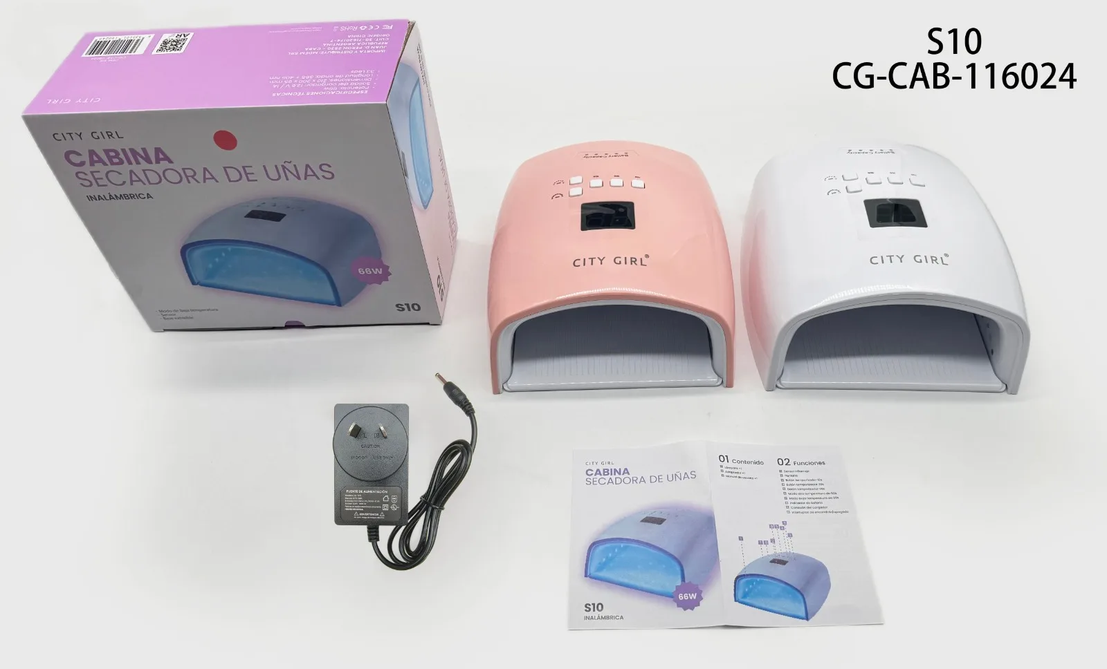 CABINA PARA UÑAS INALAMBRICA 66W CITY GIRL S10*20