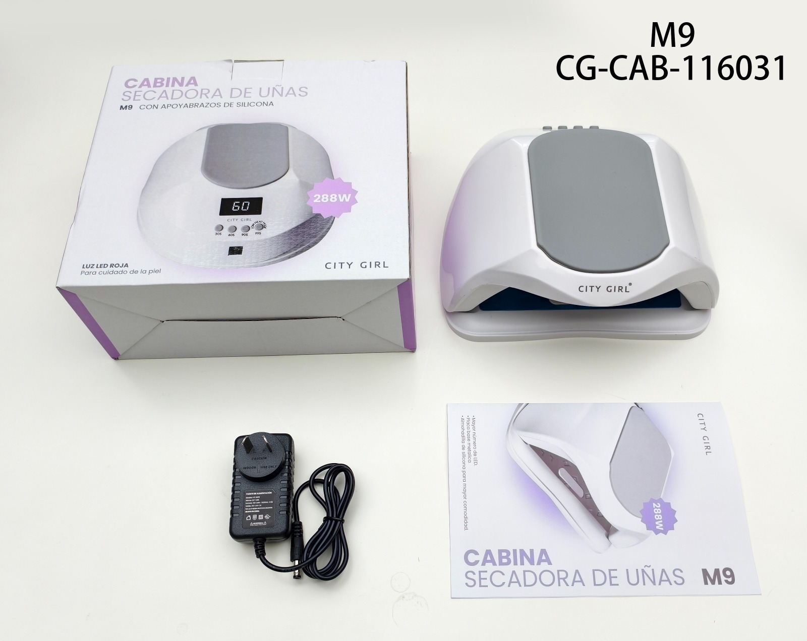 CABINA PARA UÑAS 288W CITYGIRL M9