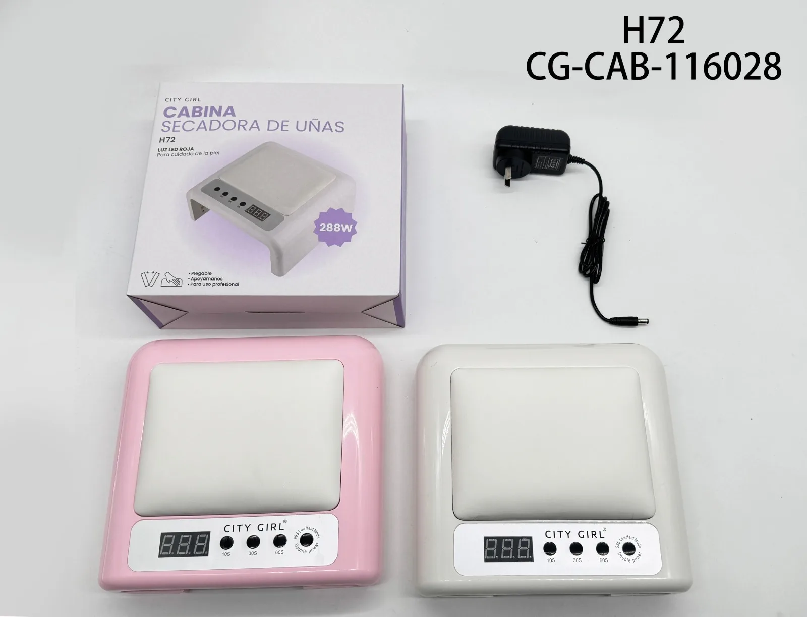 CABINA PARA UÑAS CON APOYAMANOS 288W CITY GIRL H72*24