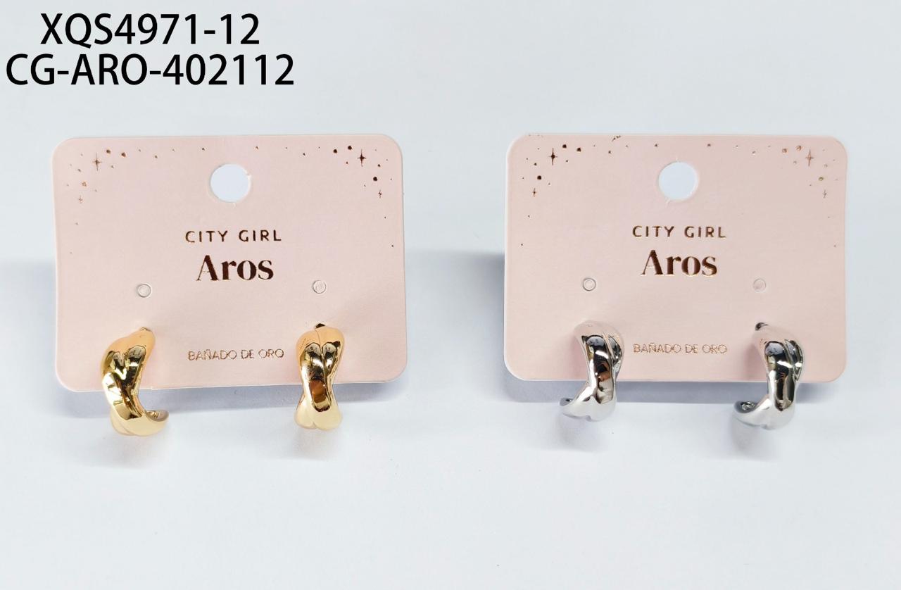 AROS (BAÑADOS EN ORO) CITY GIRL XQS4971-12*600