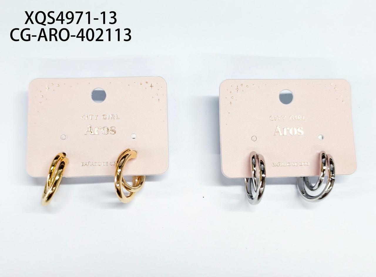 AROS (BAÑADOS EN ORO) CITY GIRL XQS4971-13*600