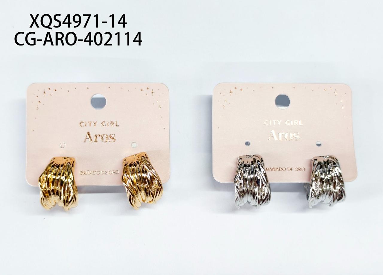 AROS (BAÑADOS EN ORO) CITY GIRL XQS4971-14*600