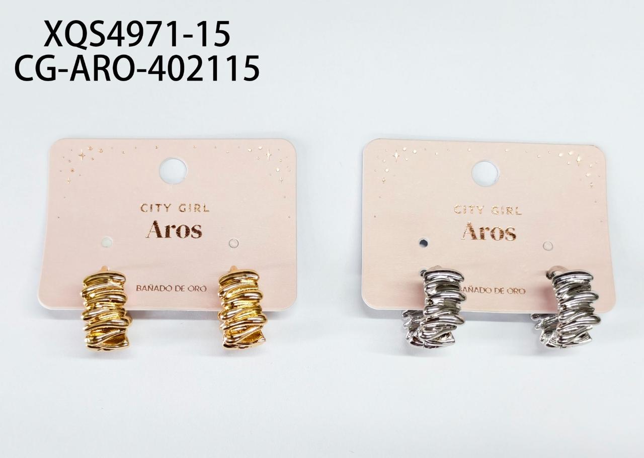 AROS (BAÑADOS EN ORO) CITY GIRL XQS4971-15*600