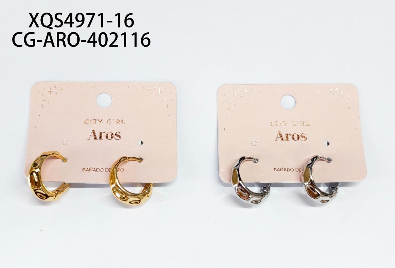 AROS (BAÑADOS EN ORO) CITY GIRL XQS4971-16*600