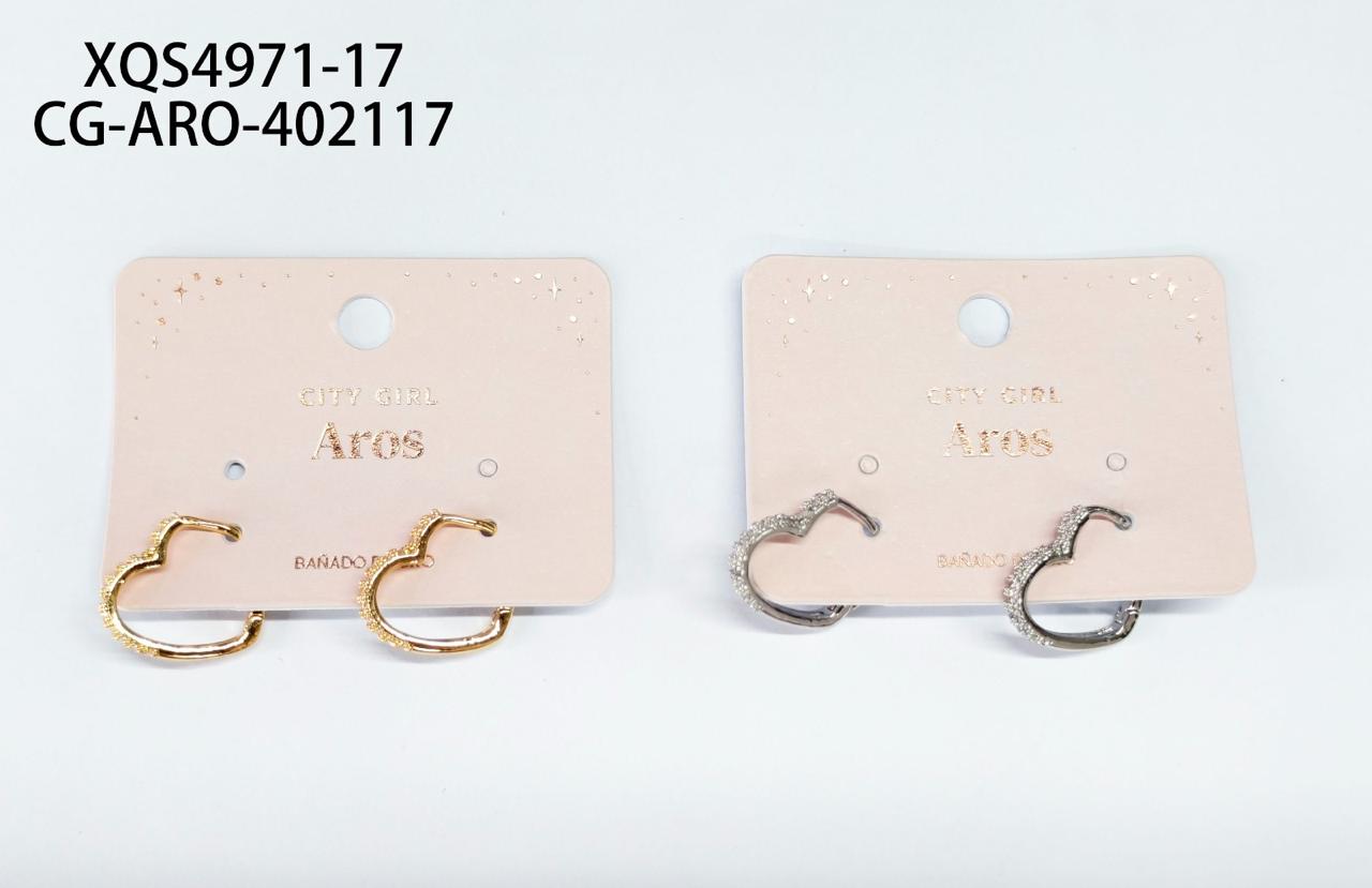 AROS (BAÑADOS EN ORO) CITY GIRL XQS4971-17*600