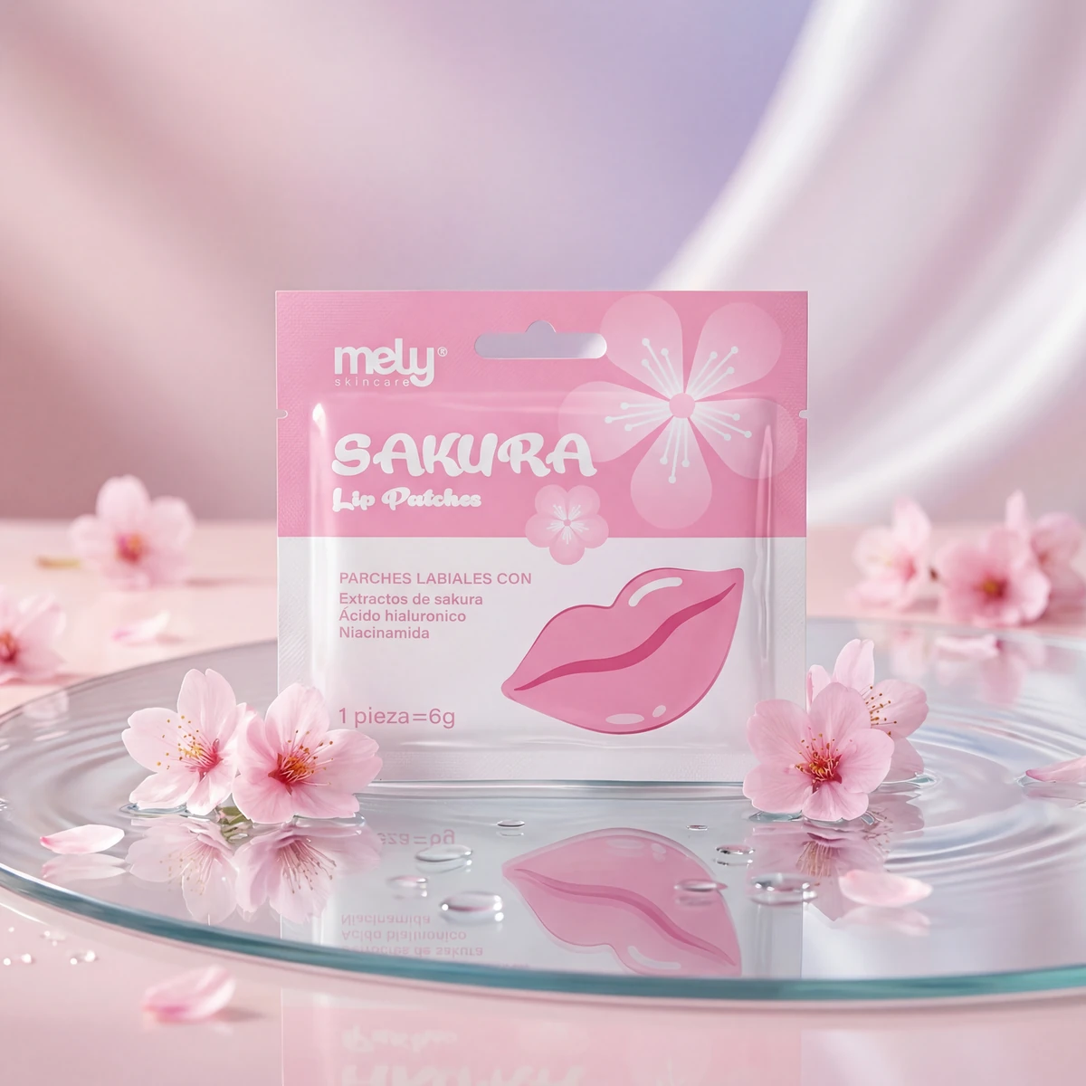 MASCARILLA PARA LABIOS CON EXTRACTO DE SAKURA, ÁCIDO HIALURÓNICO Y NIACINAMIDA MELY MY889070