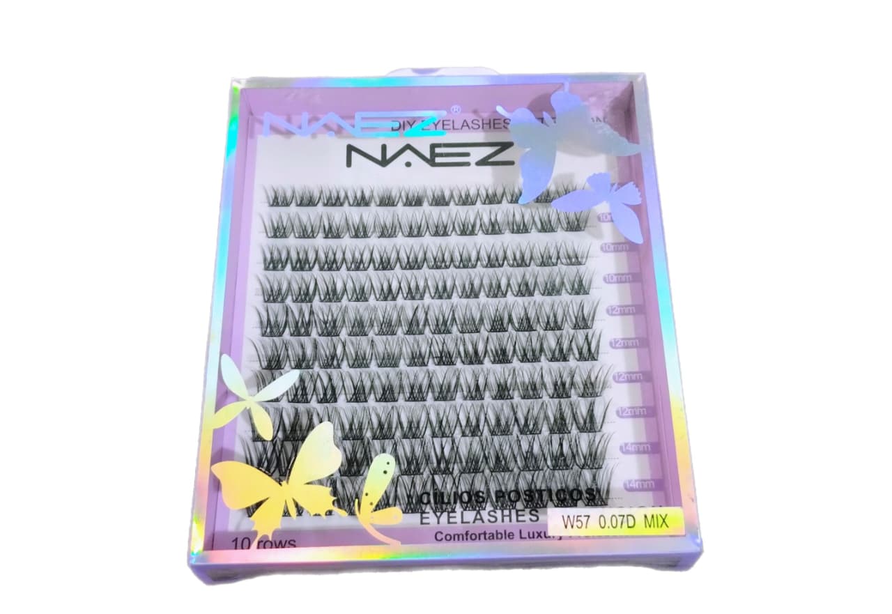 PESTAÑAS POSTIZAS CLUSTER DIY W57 0.07D MIX NAEZ DD2864