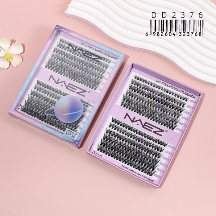 PESTAÑAS POSTIZAS DIY CLUSTER 40D+50D 0.07D MIX NAEZ DD2376