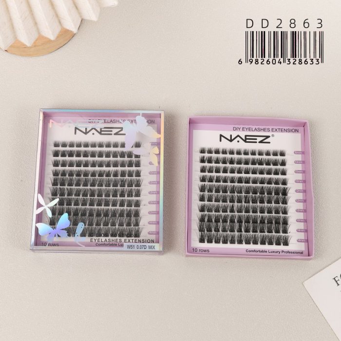 PESTAÑAS POSTIZAS CLUSTER DIY W51 0.07D MIX NAEZ DD2863