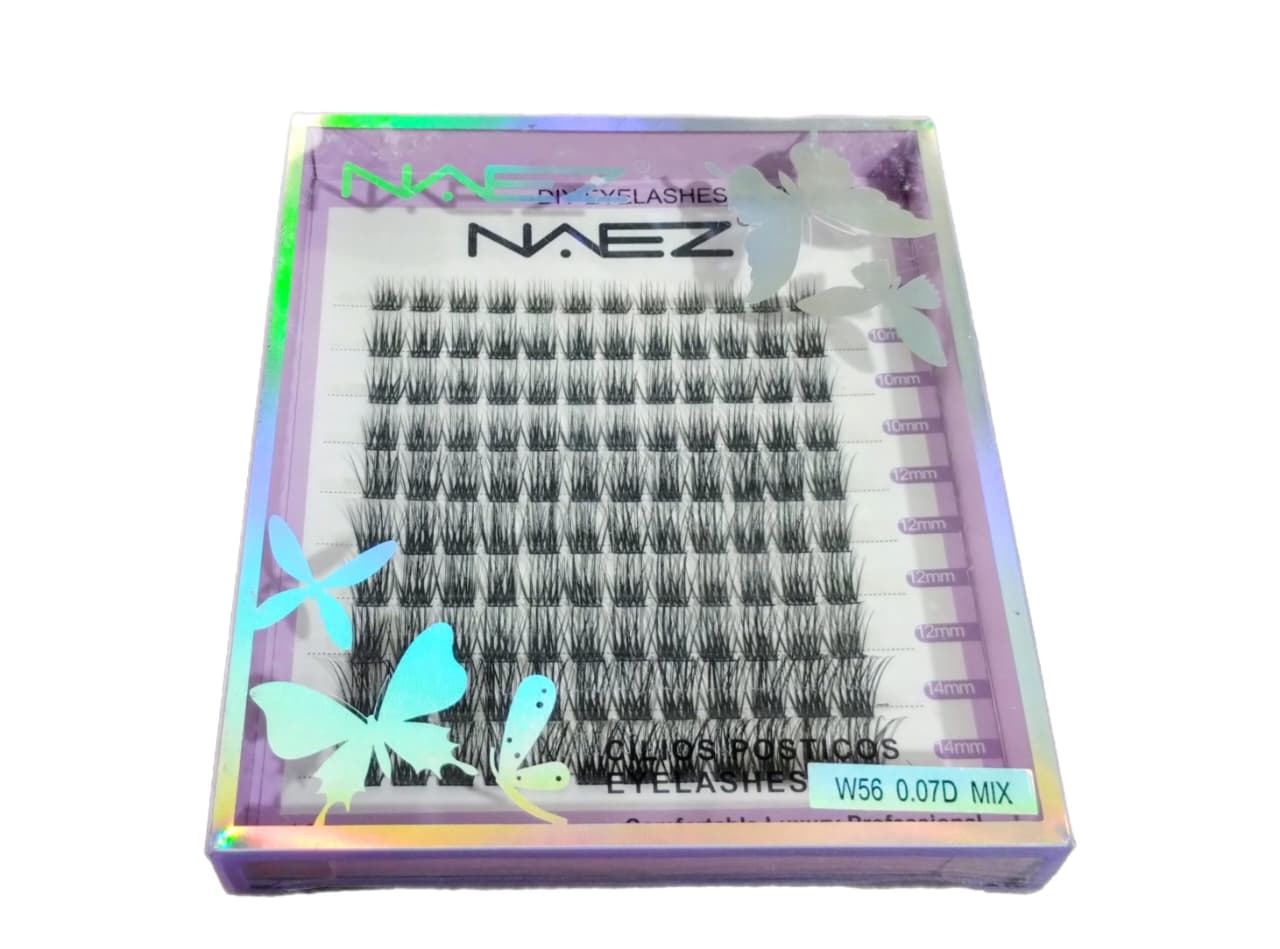 PESTAÑAS POSTIZAS CLUSTER DIY W56 0.07D MIX NAEZ DD2865
