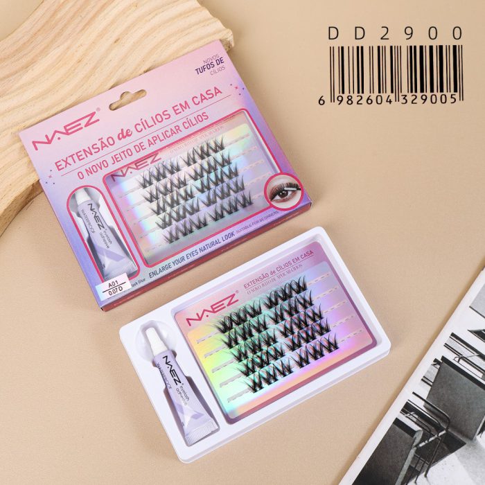 KIT DE PESTAÑAS CON PEGAMENTO A01 0.07D NAEZ DD2900