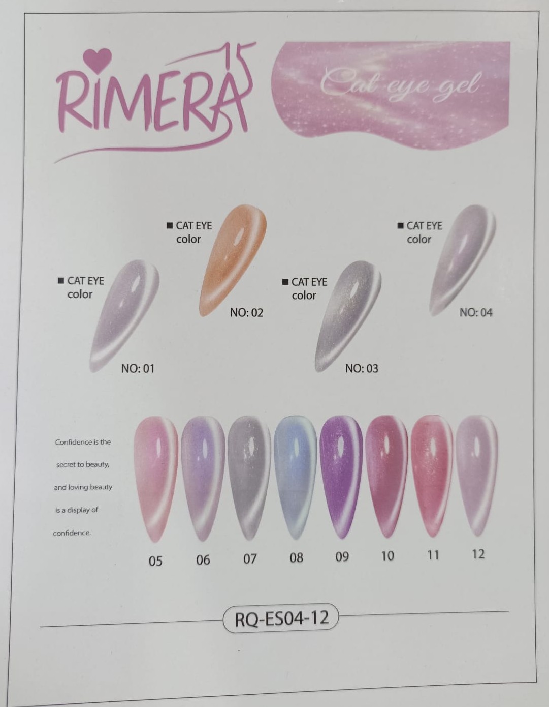 ESMALTE SEMIPERMANENTE OJO DE GATO/CAT EYE RIMERA 15 (APROBADO) RQ-ES04-12