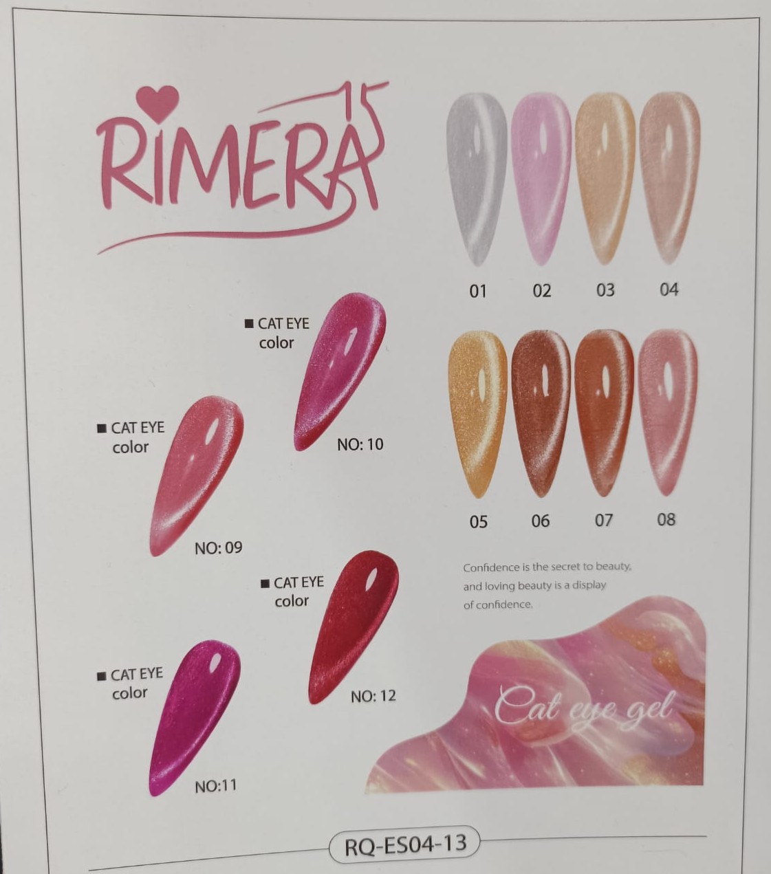 ESMALTE SEMIPERMANENTE OJO DE GATO/CAT EYE RIMERA 15 (APROBADO) RQ-ES04-13