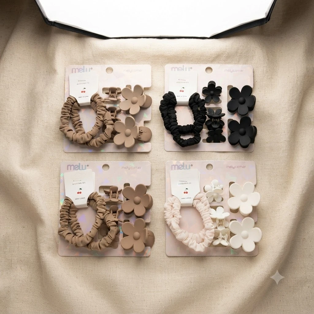 SET DE 5 BROCHECITOS Y 2 COLITAS MELY MYE4-0124