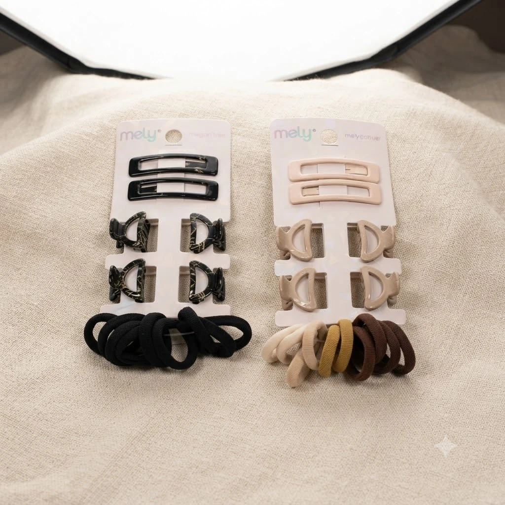 SET DE HEBILLAS, BROCHECITOS Y COLITAS MELY MYE4-0125