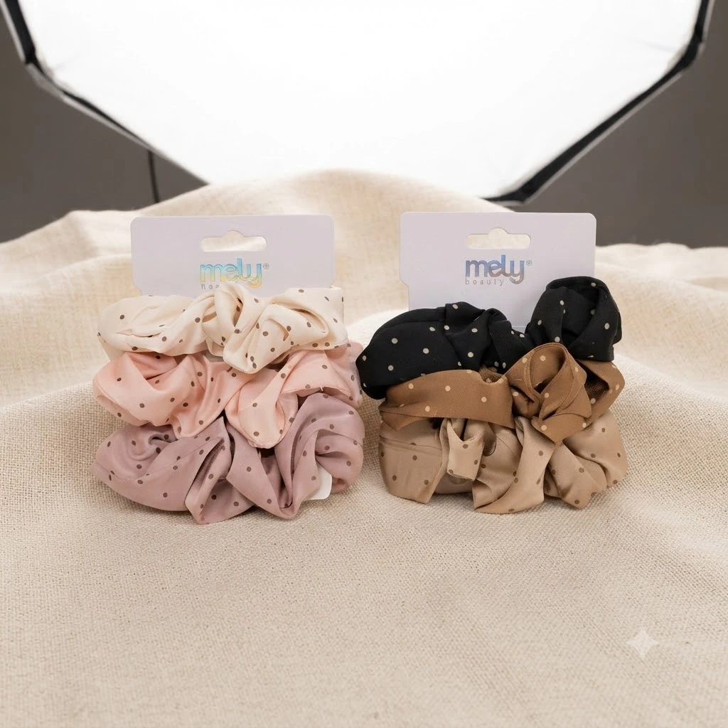 COLITAS DE PELO "PUNTITOS" X3 PCS MELY MYG8-0028