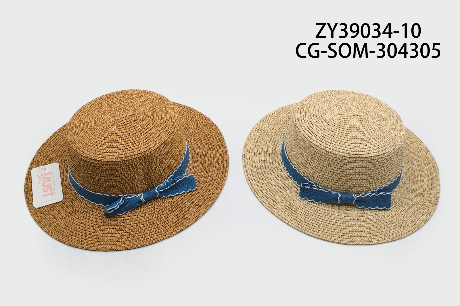 SOMBRERO CON LAZO AZUL CITY GIRL ZY39034-10*150
