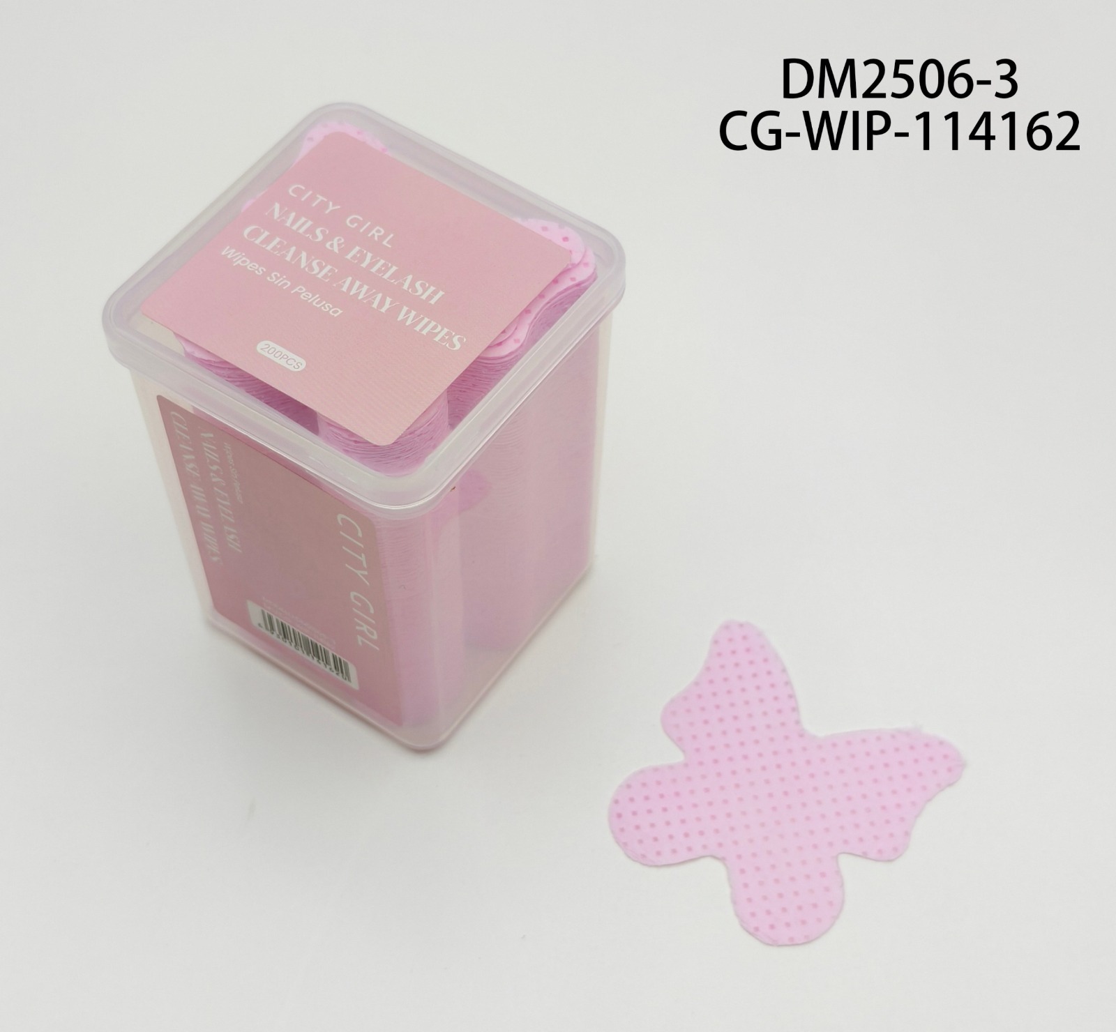 WIPES ROSAS "MARIPOSA" SIN PELUSA, X200PCS CITY GIRL DM2506-3*200