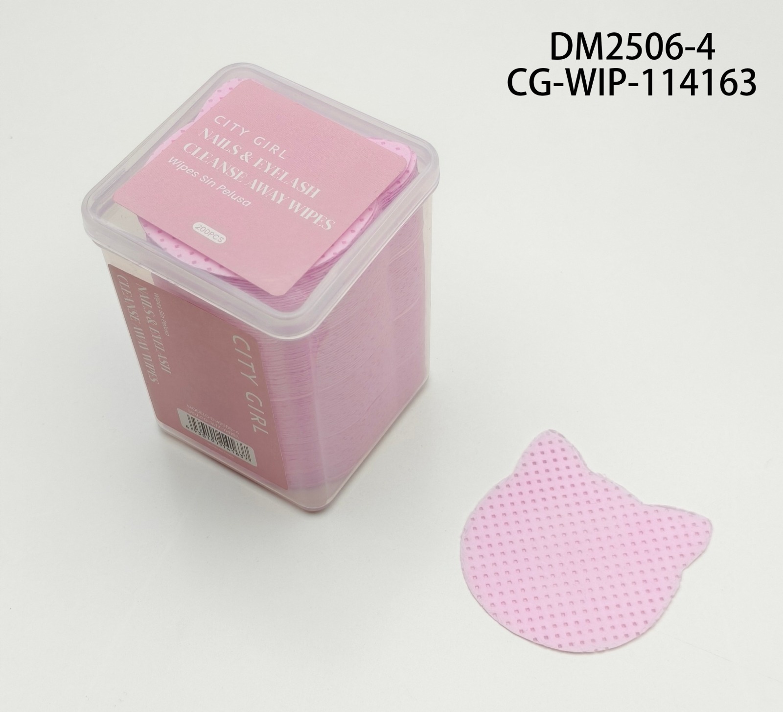 WIPES ROSAS "GATITO" SIN PELUSA, X200PCS CITY GIRL DM2506-4*200