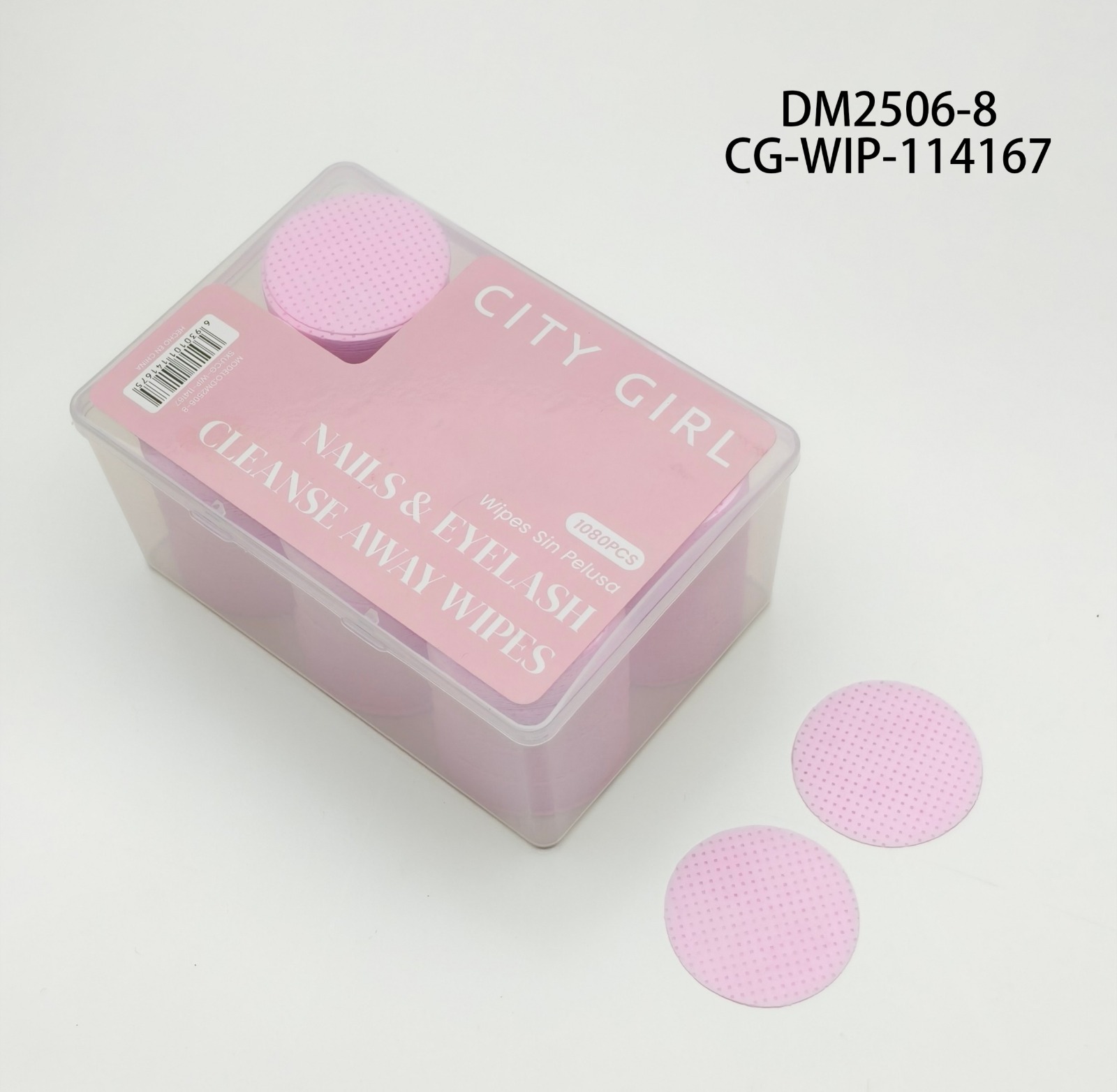 WIPES ROSAS "REDONDO" SIN PELUSA, X1080PCS CITY GIRL DM2506-8*50
