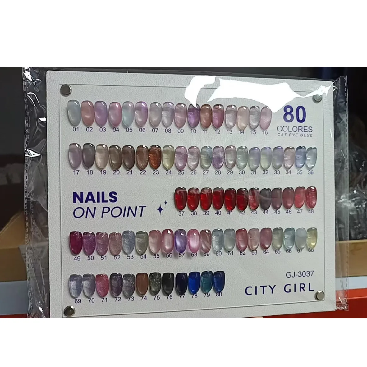 ESMALTE SEMIPERMANENTE OJO DE GATO 10ML (SOLO DISPONIBLE 20 COLORES) CITY GIRL GJ-3037*360