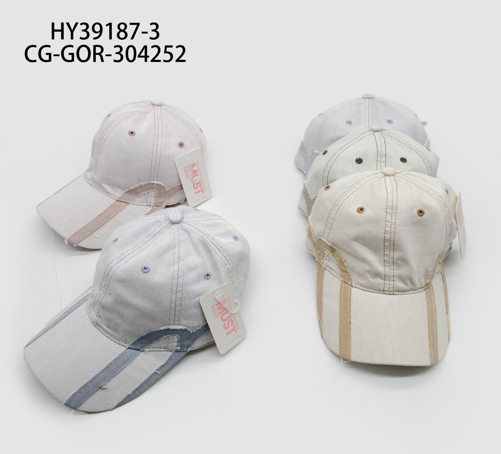 GORRA CON FRANJAS LATERALES, 5 COLORES CITY GIRL HY39187-3*240