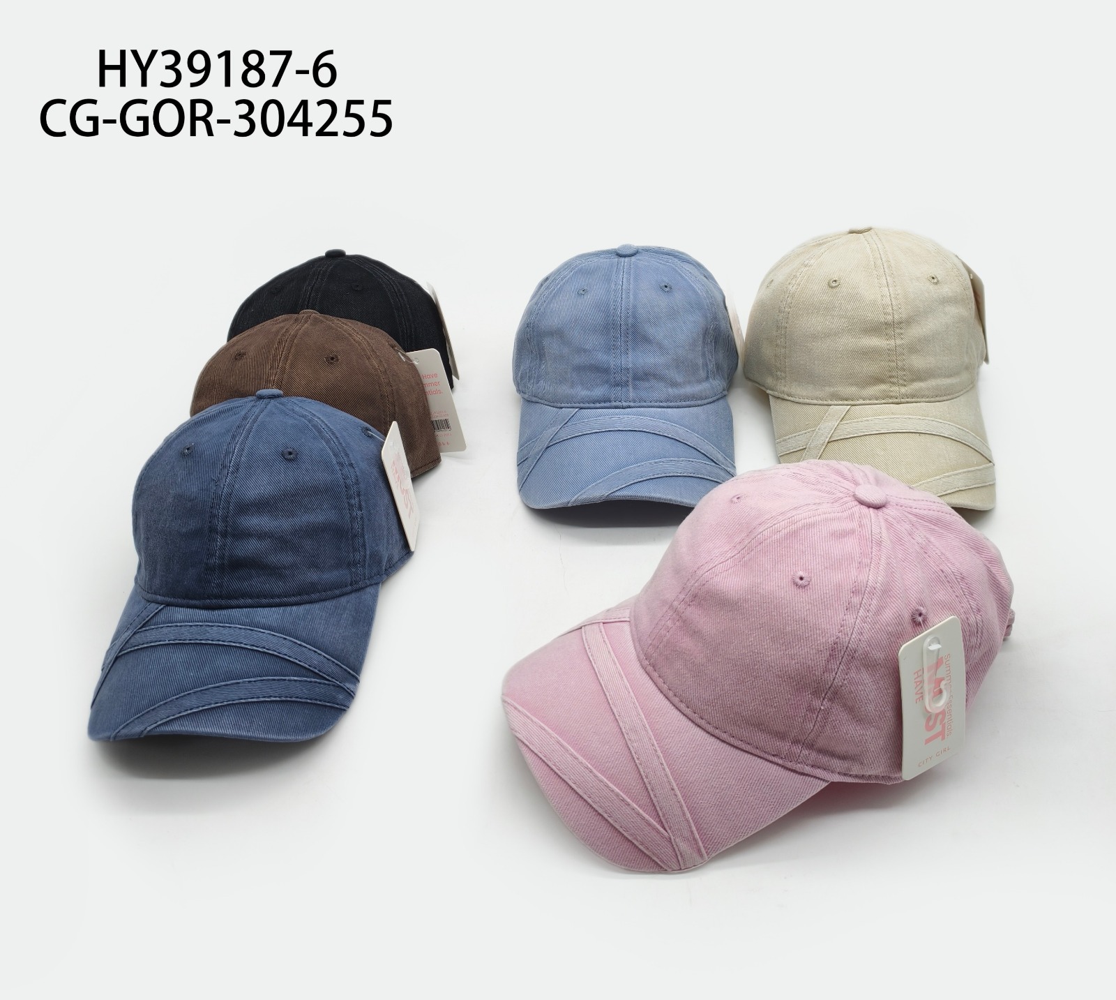 GORRA TIPO JEANS LISA CON COSTURAS, 6 COLORES CITY GIRL HY39187-6*240