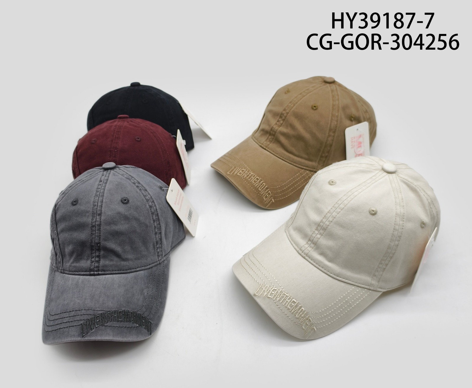 GORRA TIPO JEANS "LIVE IN THE MOMENT", 5 COLORES CITY GIRL HY39187-7*240