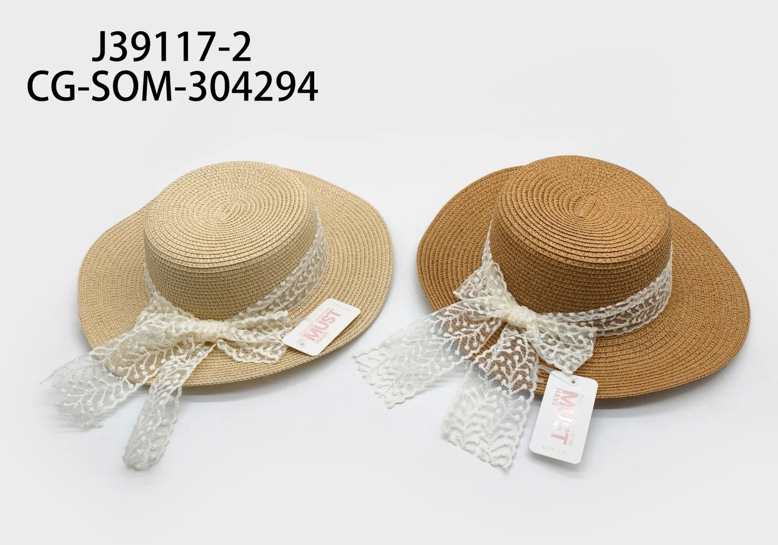 SOMBRERO CON LAZO DE ENCAJE CITY GIRL J39117-2*200