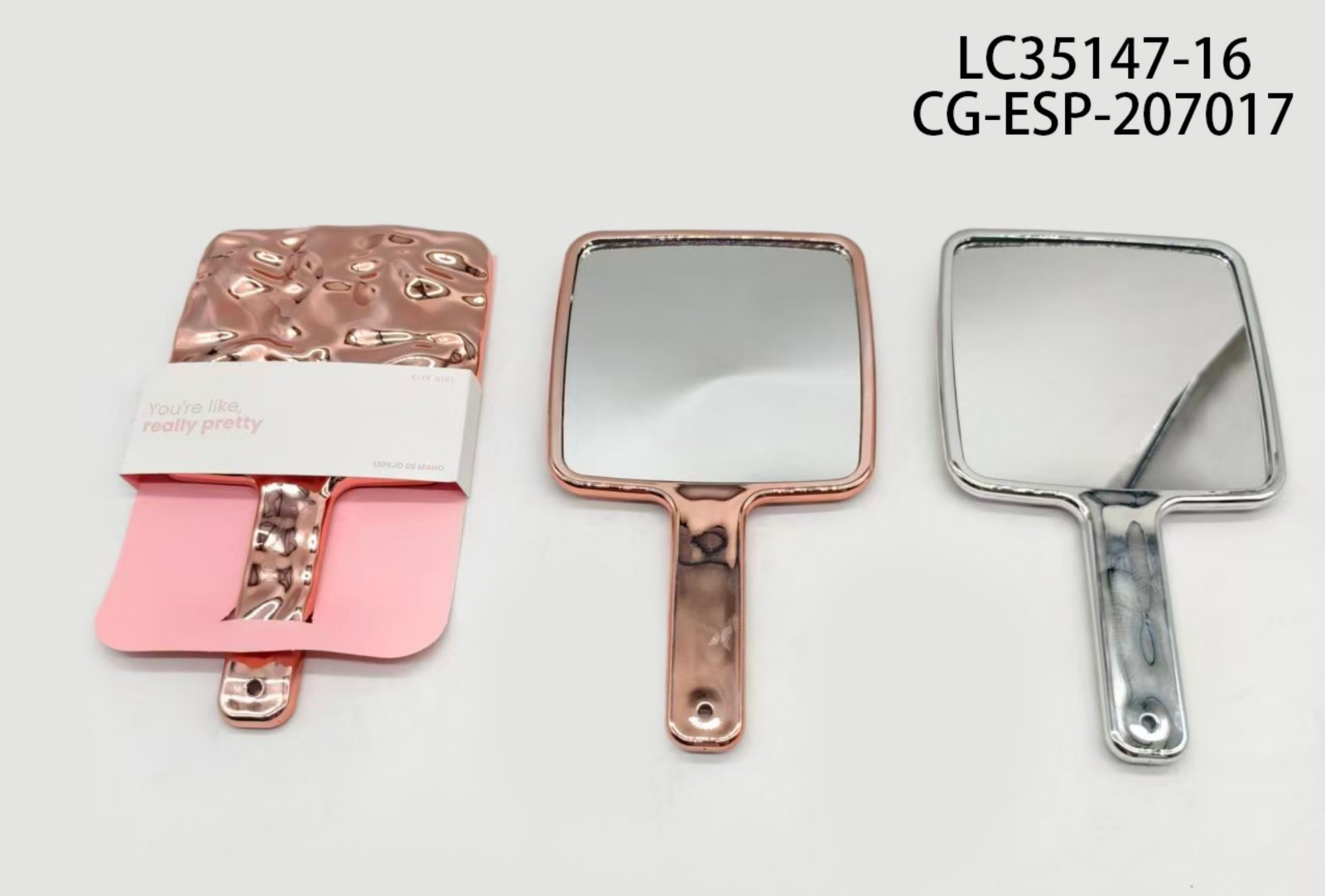 ESPEJO GRANDE DE MANO, 2 COLORES CITY GIRL LC35147-16*144