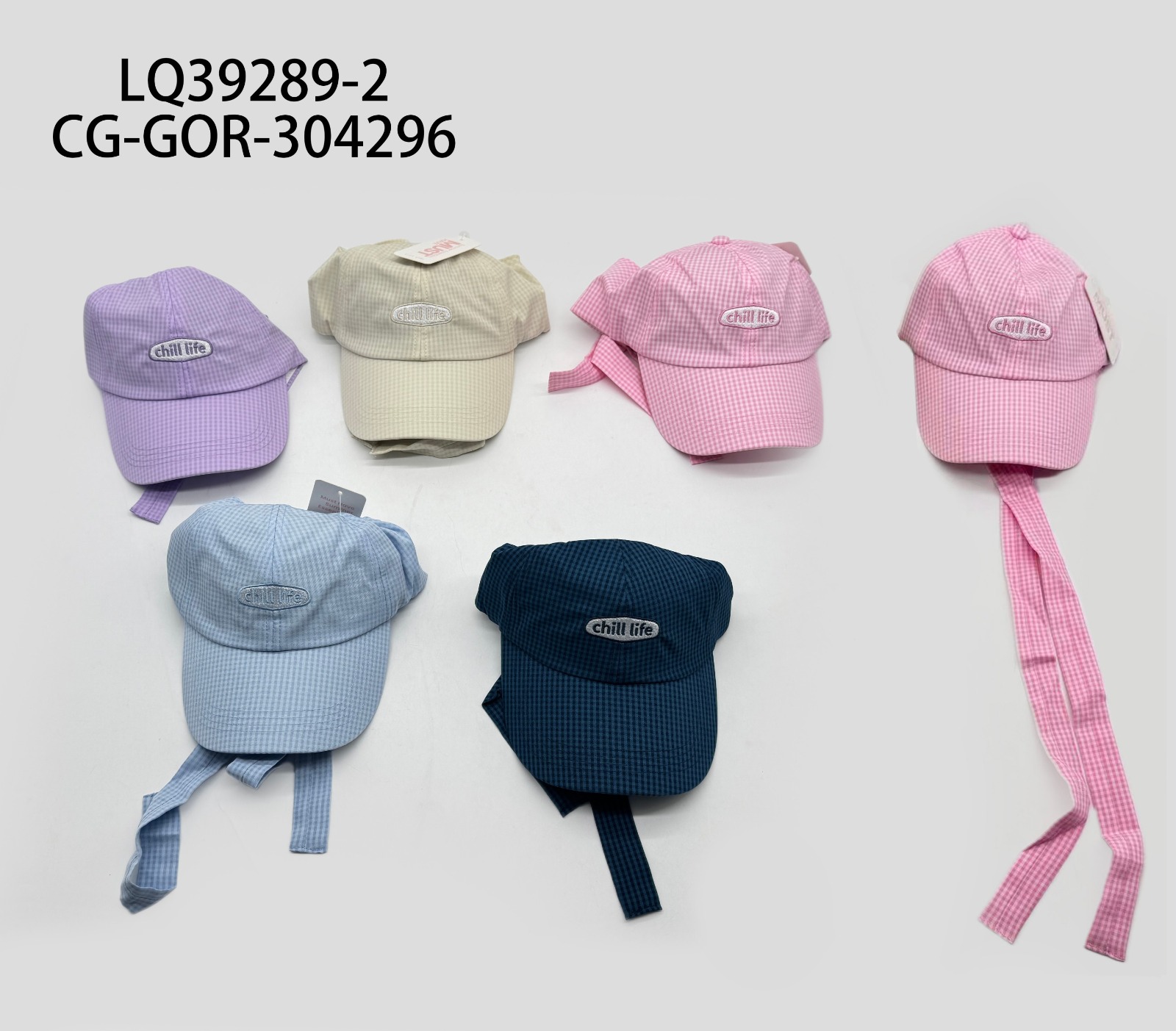 GORRA CON TIRAS AJUSTABLE "CHILL LIFE", 5 COLORES CITY GIRL LQ39289-2*240