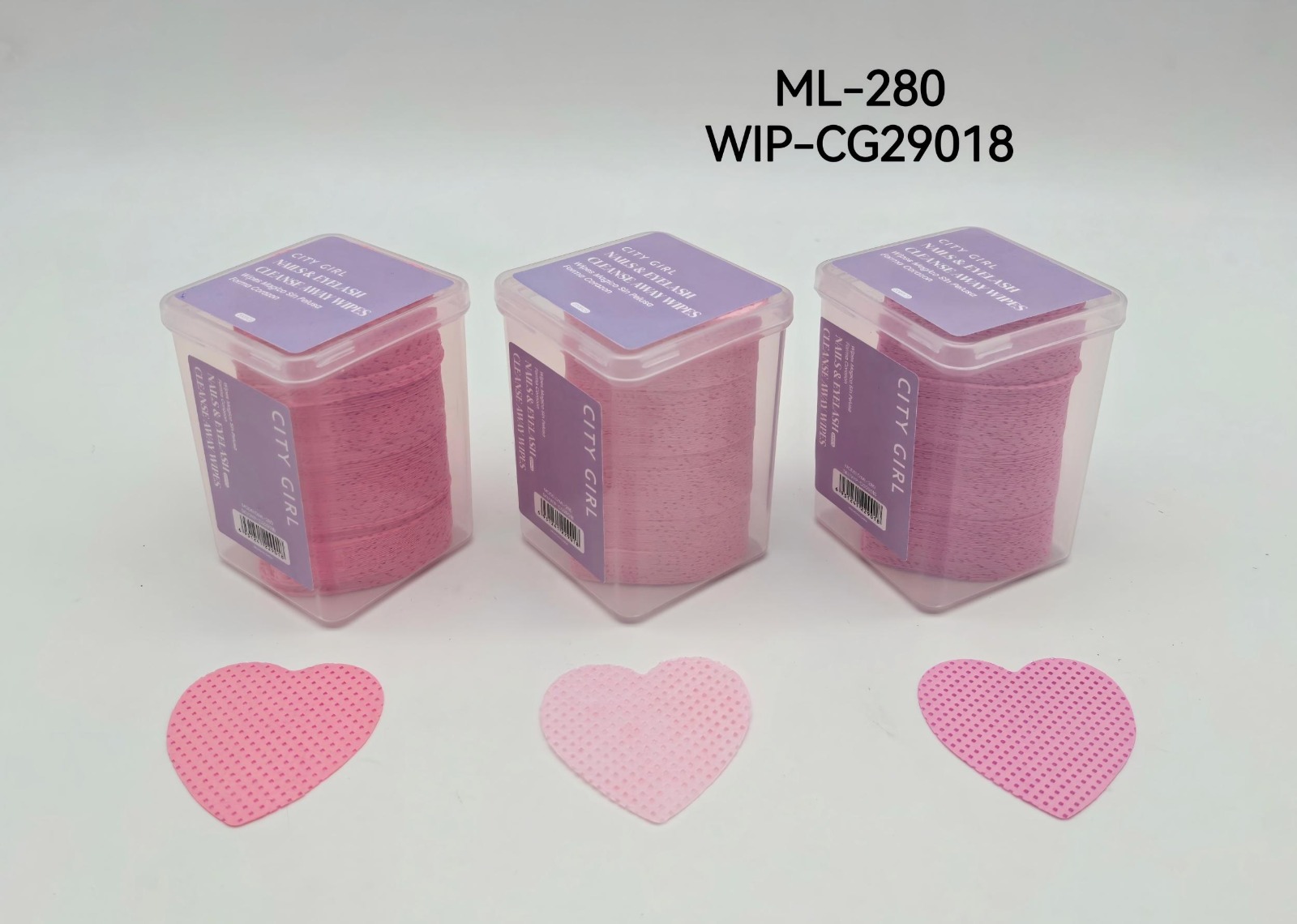 WIPES ROSAS "CORAZÓN" SIN PELUSA, X200PCS CITY GIRL ML-280*200