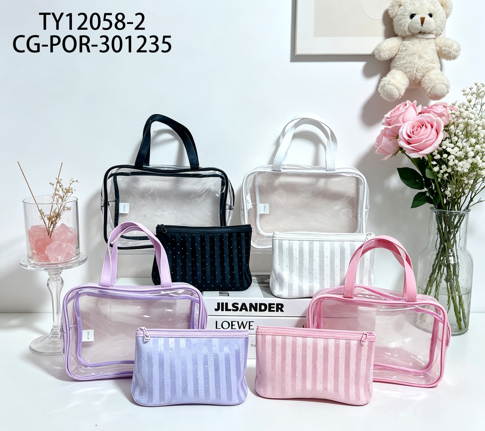 PORTA COSMÉTICOS X2PCS, 4 COLORES CITY GIRL TY12058-2*200