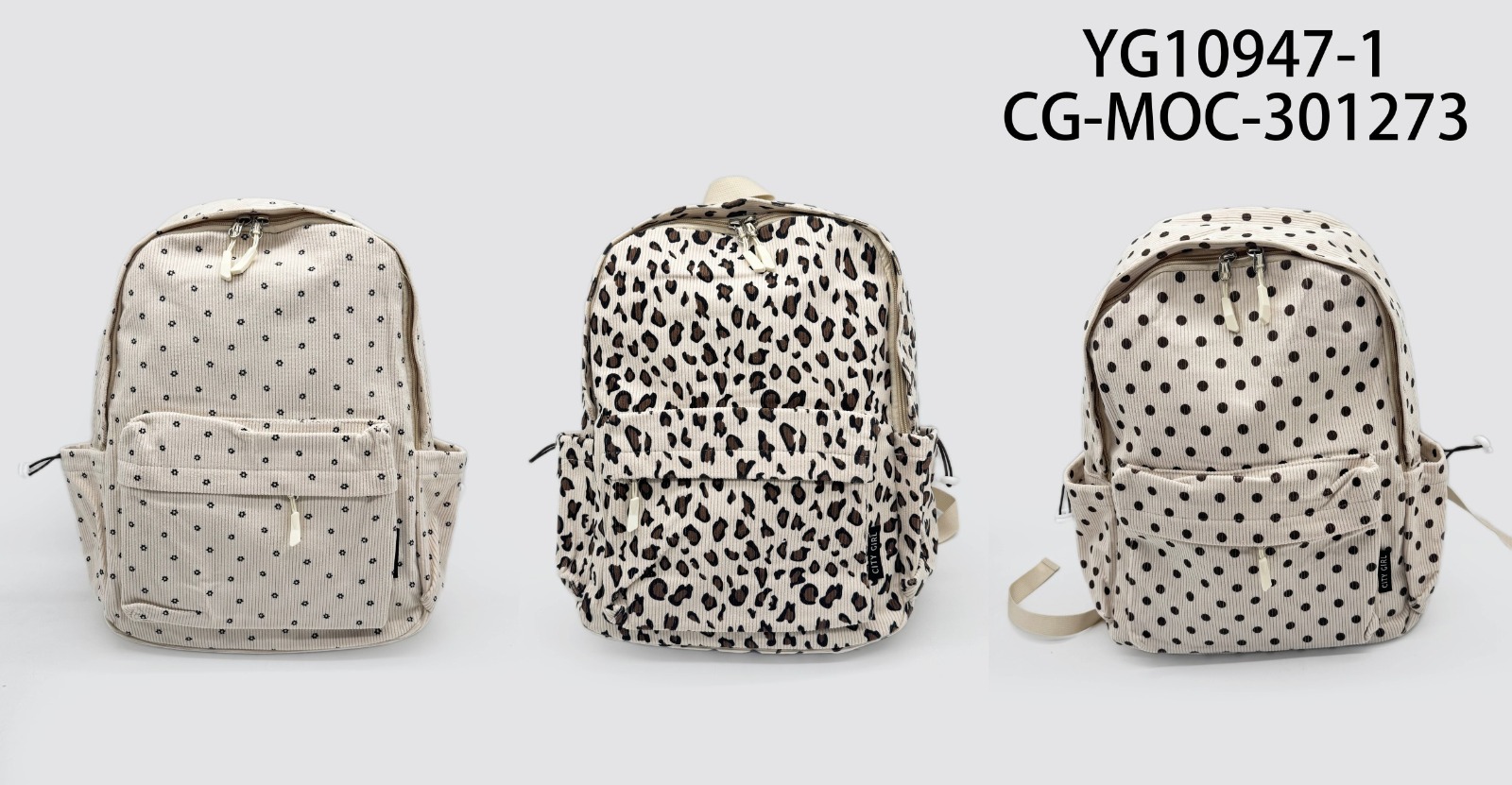 MOCHILAS 3 DISEÑOS CITY GIRL YG10947-1*50