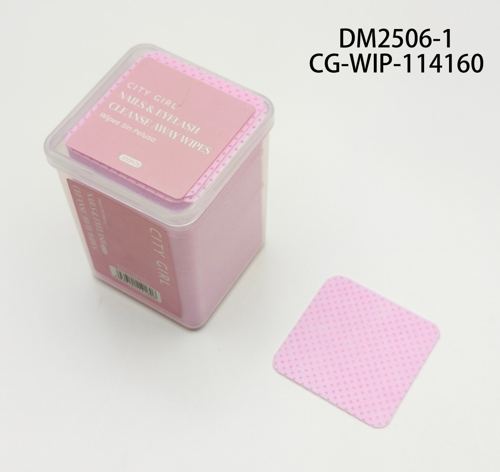 WIPES ROSAS "CUADRADOS" SIN PELUSA, X200PCS CITY GIRL DM2506-1*200