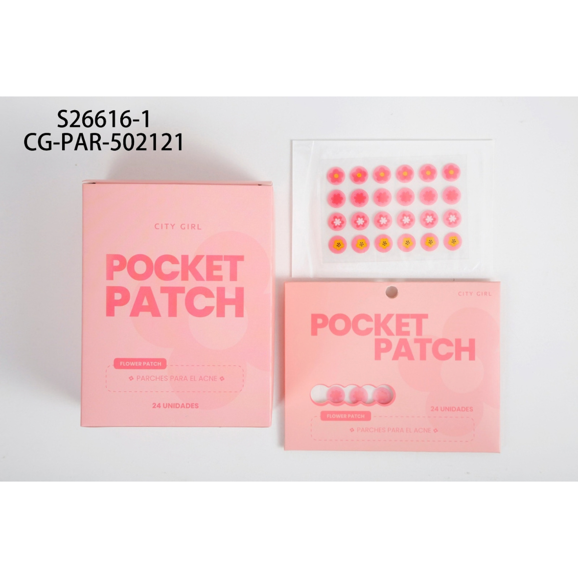 POCKET PATCH FLORES CITY GIRL – 24PCS S26616-1