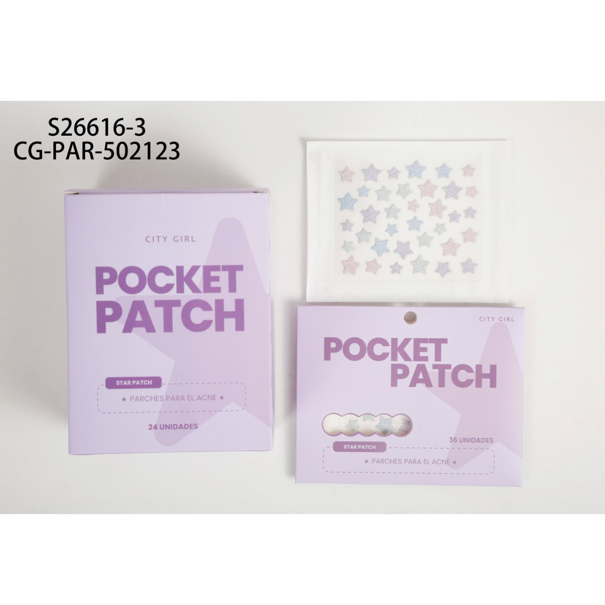 POCKET PATCH ESTRELLAS CITY GIRL – 36PCS S26616-3