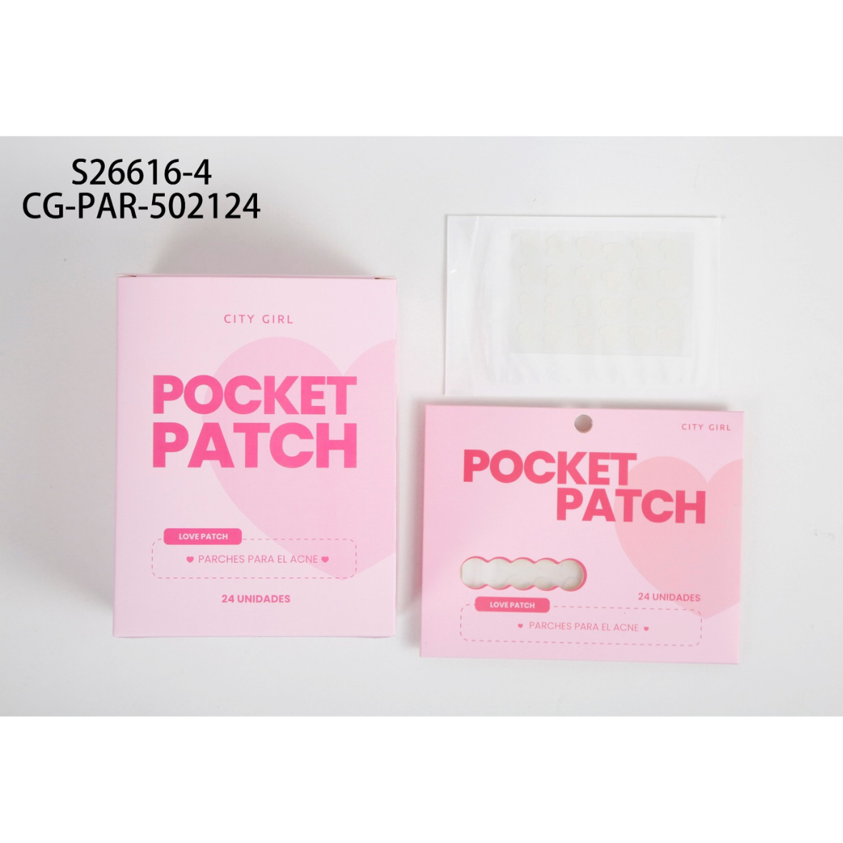 POCKET PATCH CORAZÓN CITY GIRL – 36PCS S26616-4