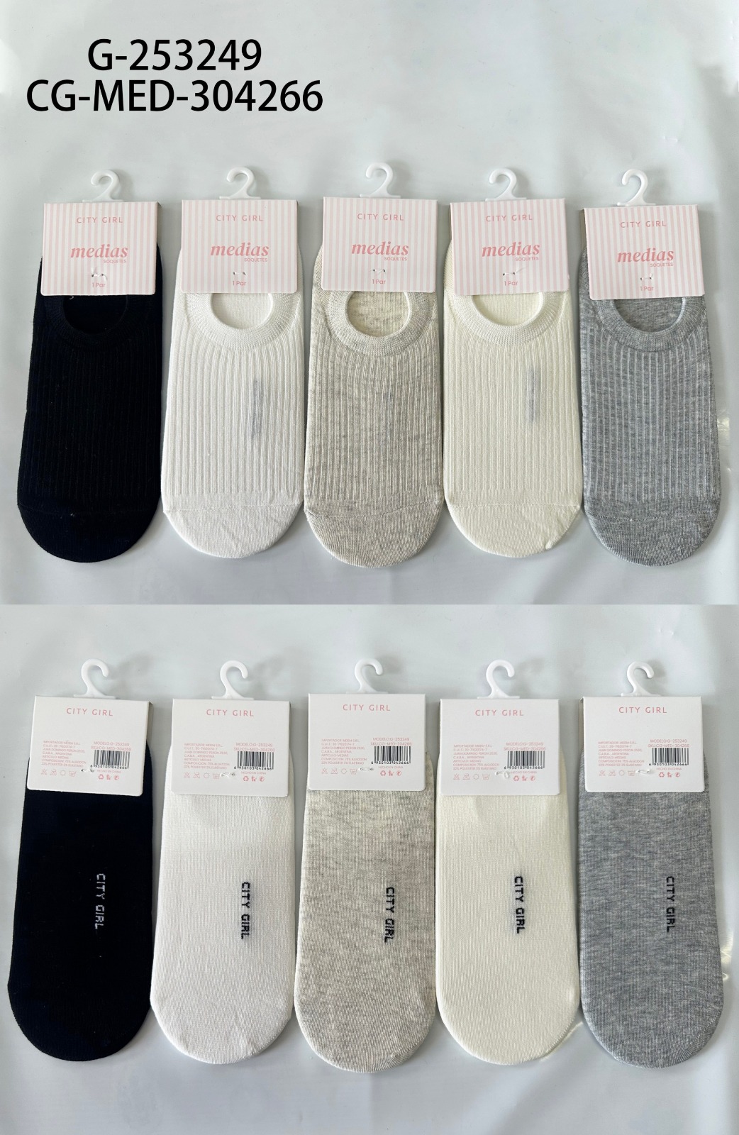 MEDIAS SOQUETES, 5 COLORES CITY GIRL G-253249*500