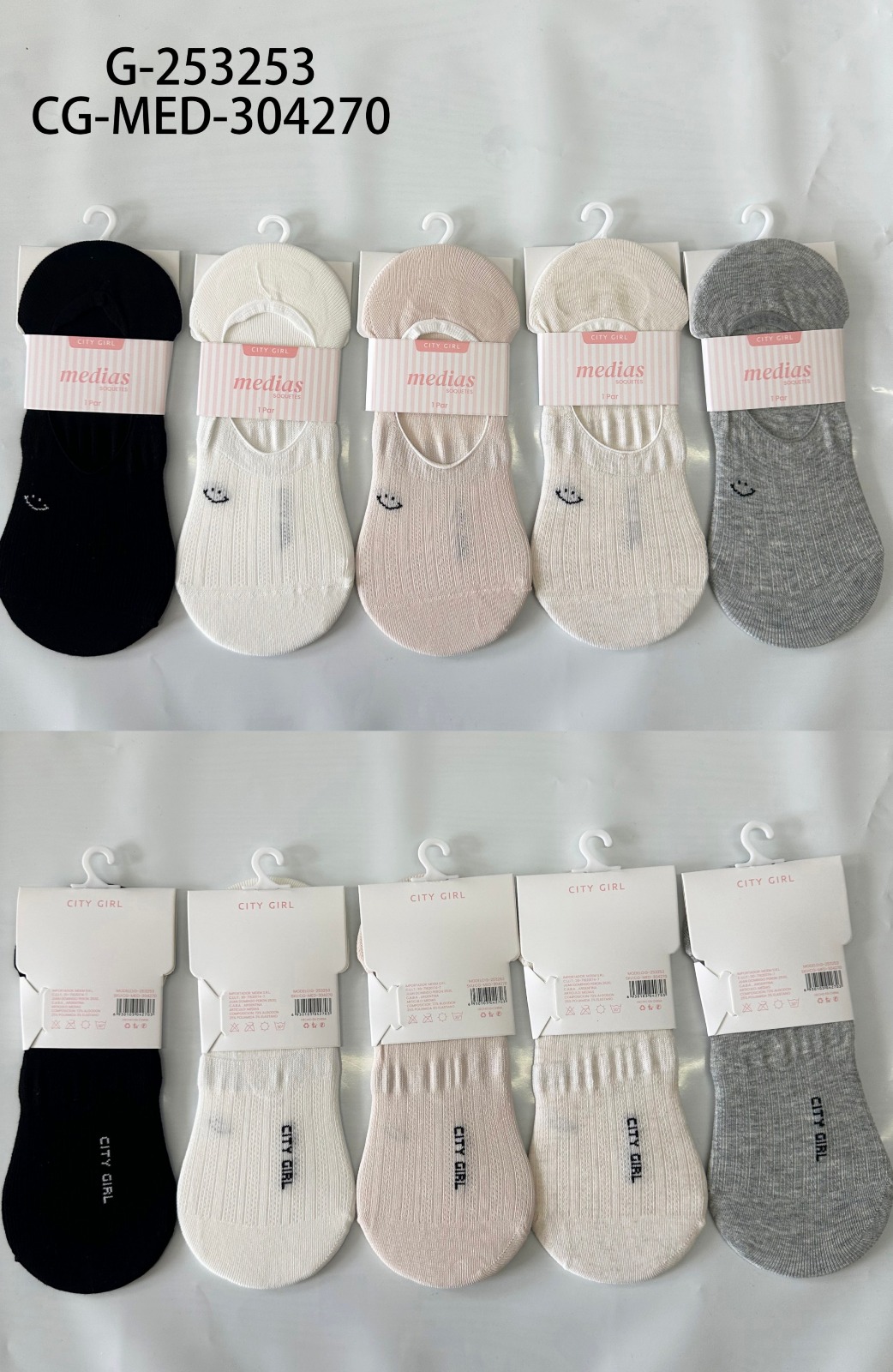 MEDIAS SOQUETES (: , 5 COLORES CITY GIRL G-253253*500