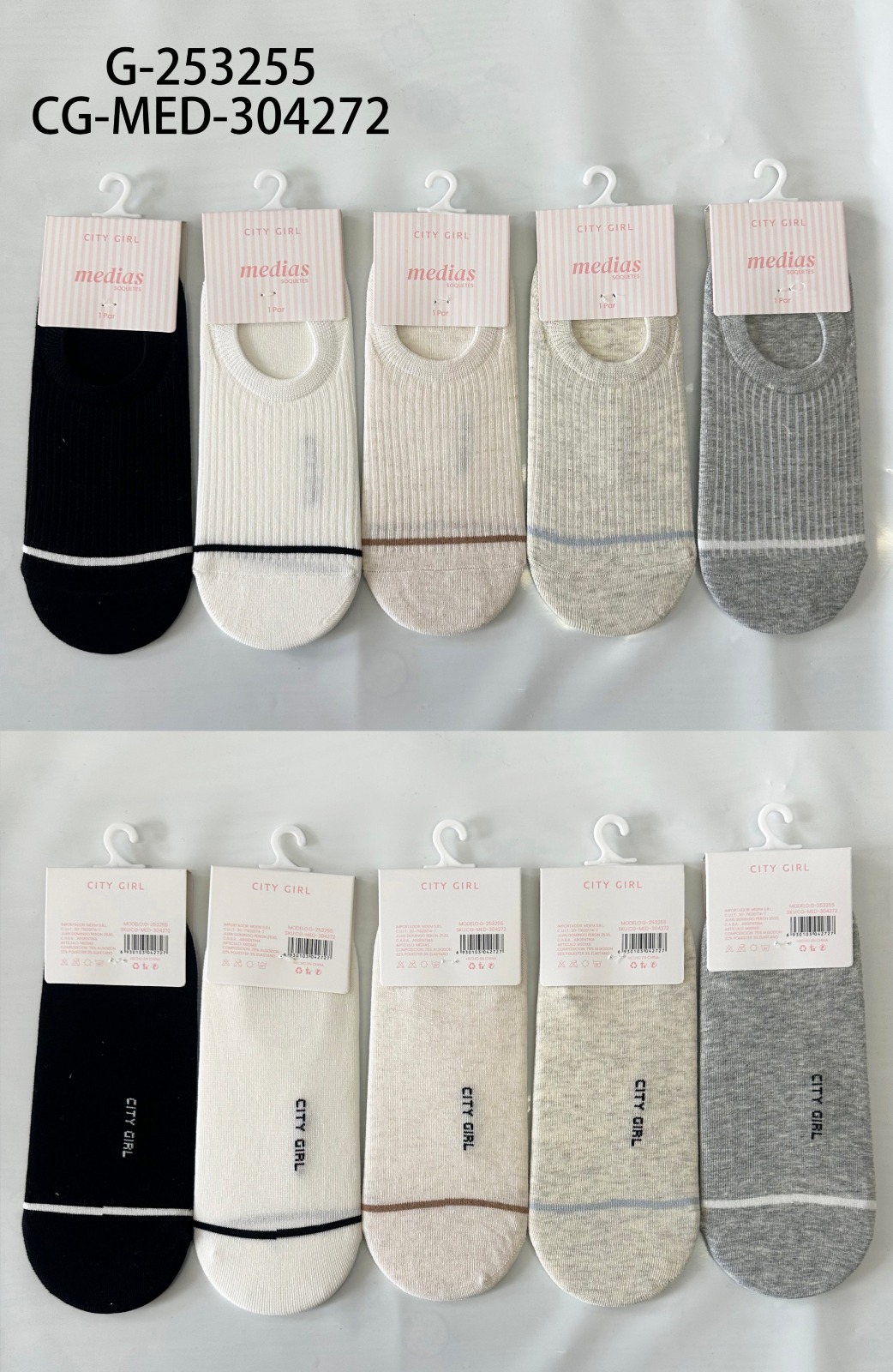 MEDIAS SOQUETES, 5 COLORES CITY GIRL G-253255*500