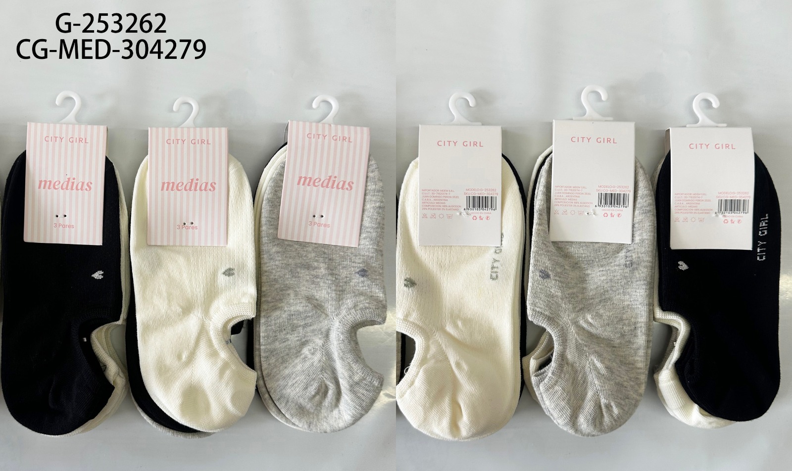 MEDIAS SOQUETES ♥, X3PCS CITY GIRL G-253262*200