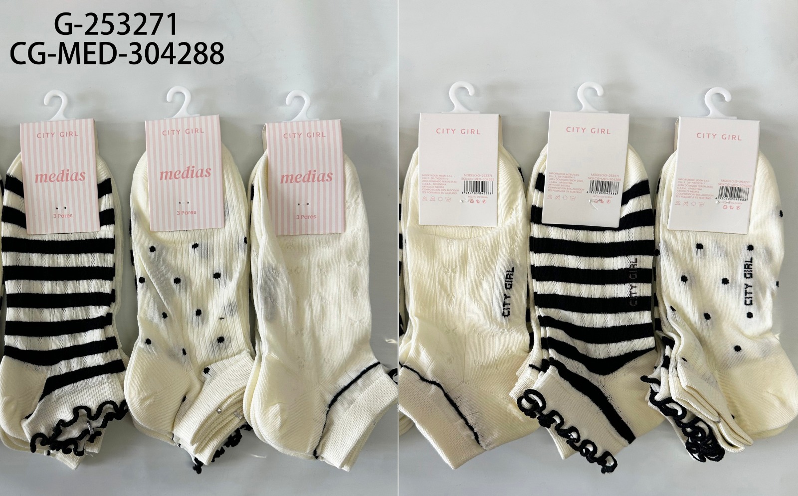MEDIAS SOQUETES X3PCS CITY GIRL G-253271*200