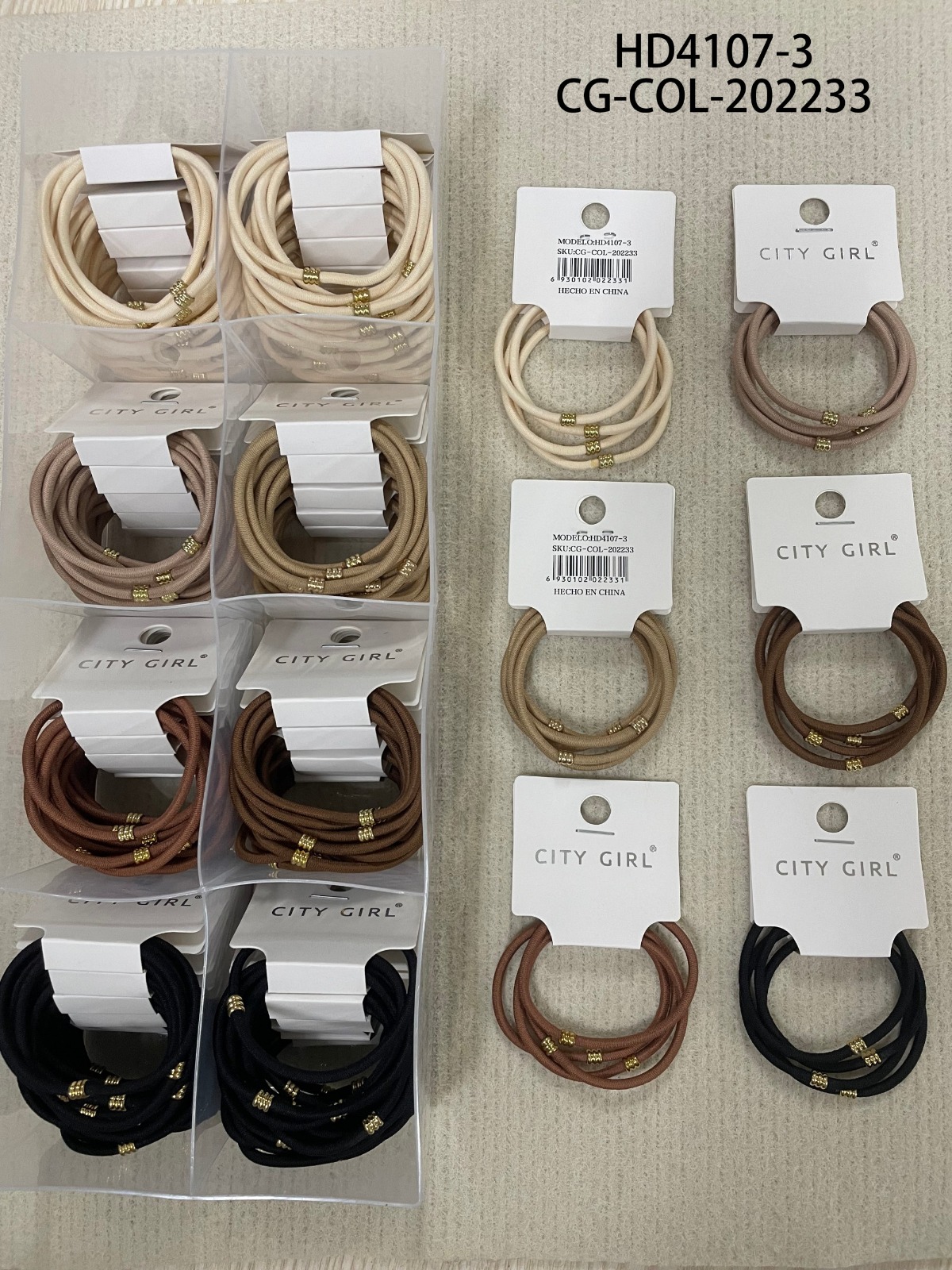SET DE COLITAS X4 PCS CITY GIRL HD4107-3*1500