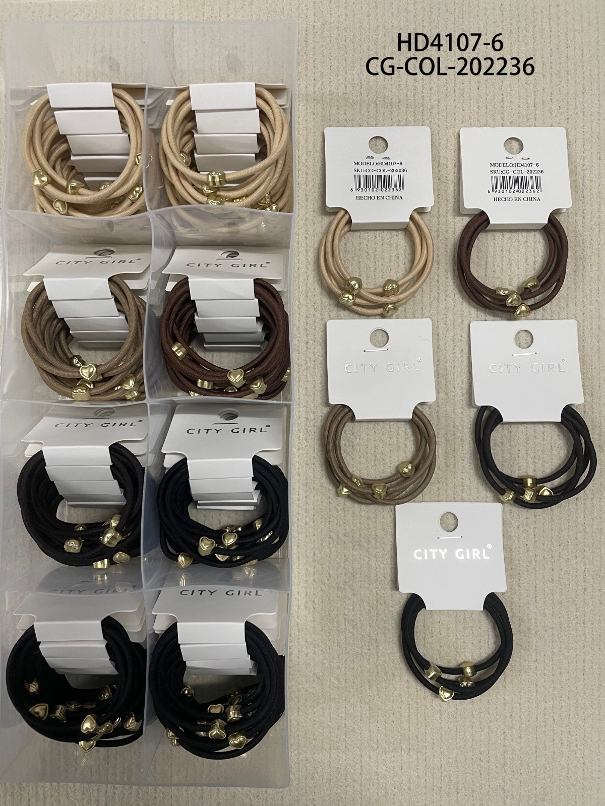 SET DE COLITAS X4 PCS CITY GIRL HD4107-6*1500