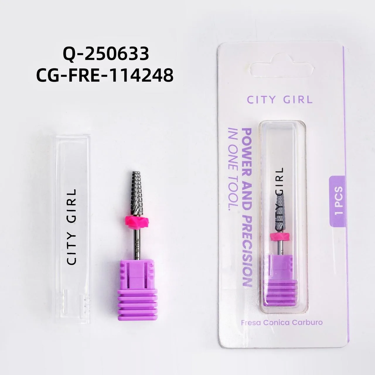 FRESA CÓNICA CARBURO CINTA FUCSIA CITY GIRL Q-250633*1200