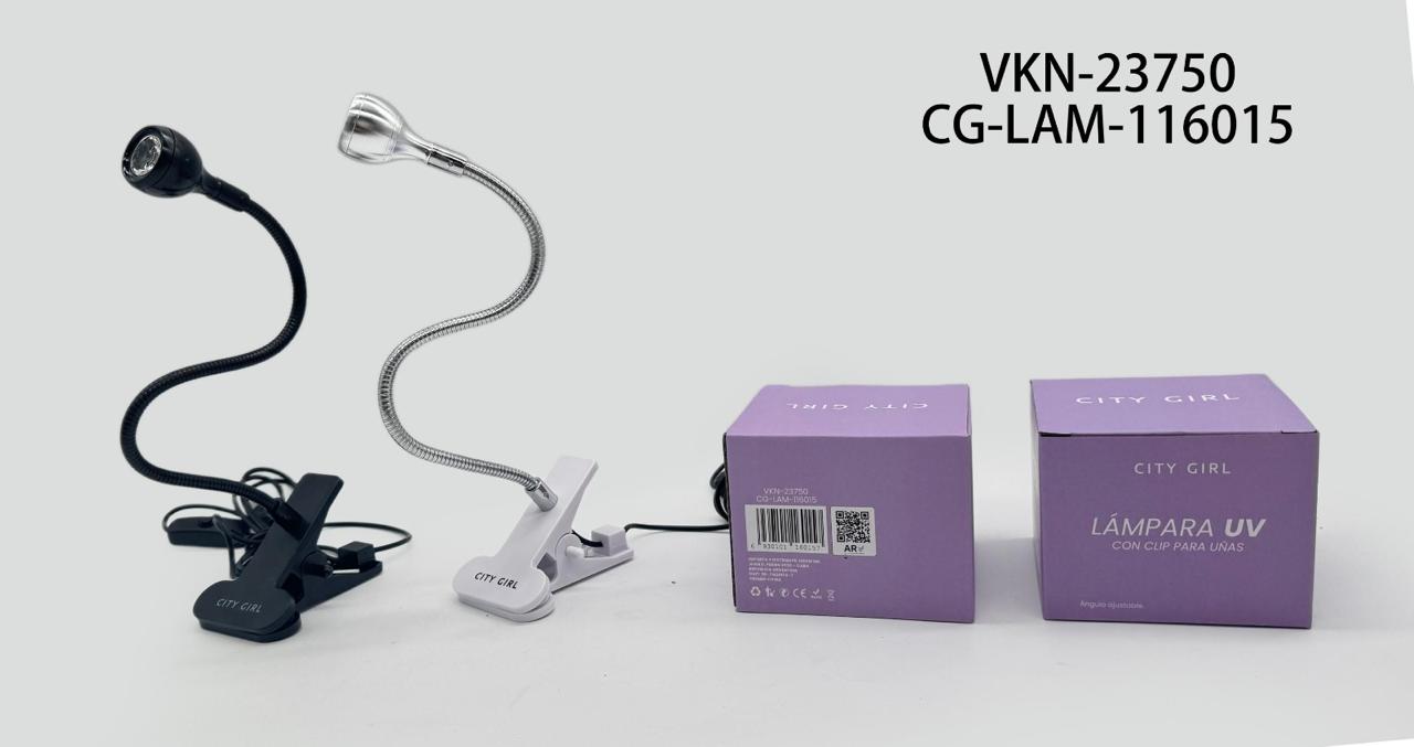LAMPARA CLIP UV/LED PARA PRE CURADO, 2 COLORES CITY GIRL VKN-23750*100